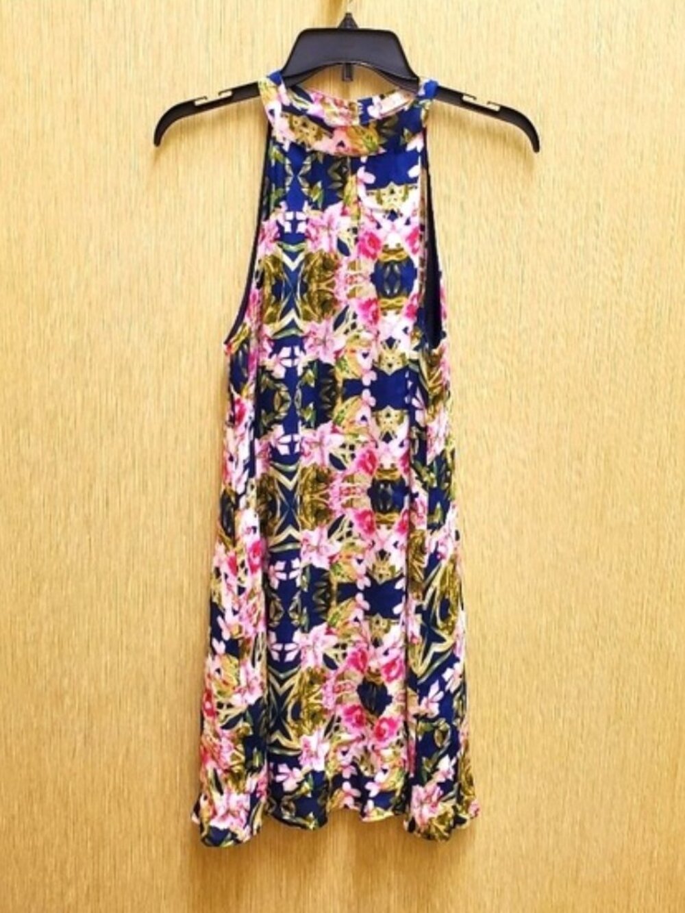 Babydoll Dress by Entro Floral High Neck